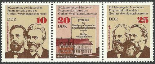 Poštovní známky DDR 1975 Osobnosti Mi# 2050-52