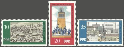 Poštovní známky DDR 1975 Výmar milénium Mi# 2086-88