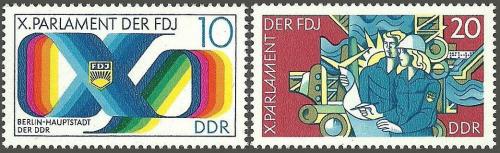 Potovn znmky DDR 1976 Organizace mldee Mi# 2133-34
