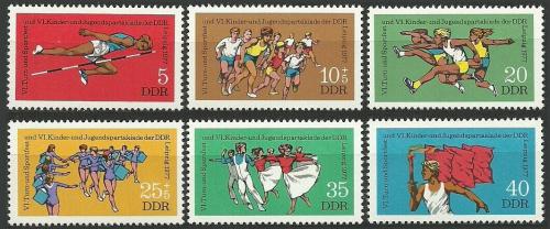 Poštovní známky DDR 1977 Gymnastika a sporty Mi# 2241-46