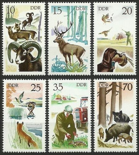 Poštovní známky DDR 1977 Myslivectví Mi# 2270-75