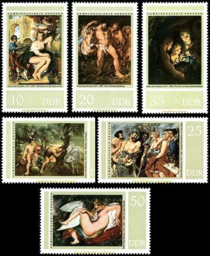 Poštovní známky DDR 1977 Umìní, Peter Paul Rubens Mi# 2229-34