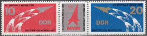 Potovn znmky DDR 1977 Veletrh Misti ztka Mi# 2268-69