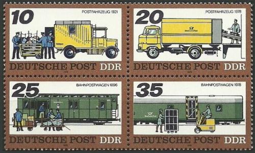 Poštovní známky DDR 1978 Pøeprava pošty Mi# 2299-2302