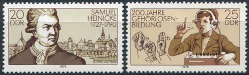 Potovn znmky DDR 1978 Samuel Heinicke Mi# 2314-15