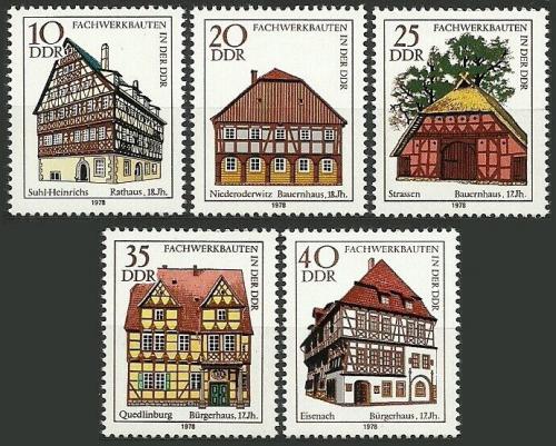 Poštovní známky DDR 1978 Tradièní architektura Mi# 2294-98