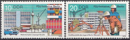 Poštovní známky DDR 1979 Berlínská architektura Mi# 2424-25