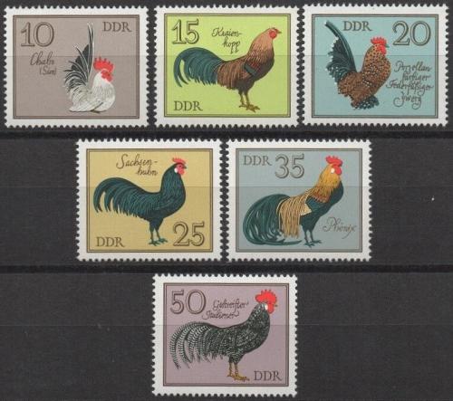 Poštovní známky DDR 1979 Drùbež Mi# 2394-99