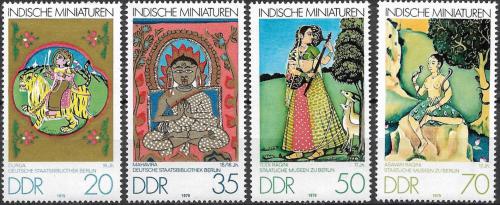 Poštovní známky DDR 1979 Indické miniatury Mi# 2418-21