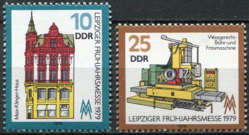 Poštovní známky DDR 1979 Lipský veletrh Mi# 2403-04