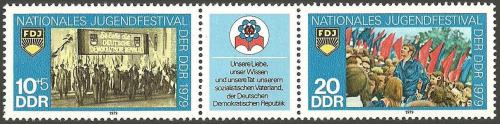 Poštovní známky DDR 1979 Národní festival mládeže Mi# 2426-27