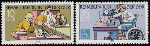 Poštovní známky DDR 1979 Rehabilitace Mi# 2431-32