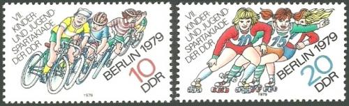 Poštovní známky DDR 1979 Spartakiáda mládeže Mi# 2433-34