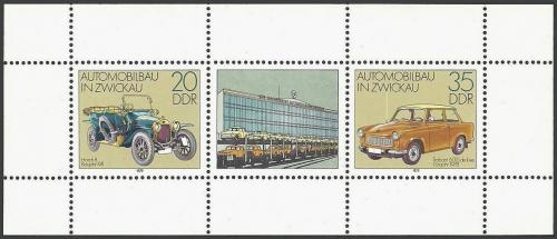 Poštovní známky DDR 1979 Výroba automobilù v Zwickau Mi# 2412-13 Bogen
