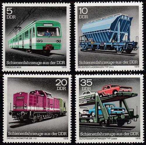 Poštovní známky DDR 1979 Železnièní doprava Mi# 2414-17