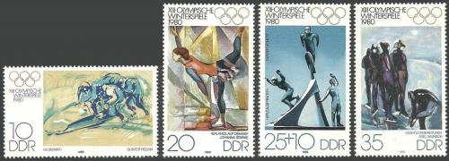Poštovní známky DDR 1980 ZOH Lake Placid Mi# 2478-81