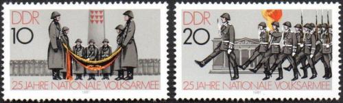 Poštovní známky DDR 1981 Lidová armáda Mi# 2580-81