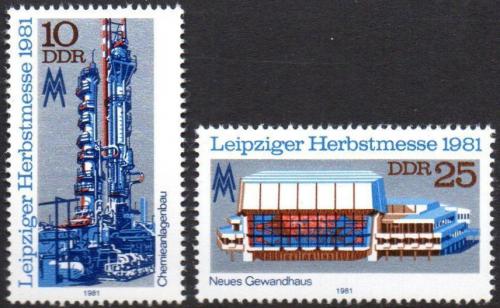Poštovní známky DDR 1981 Lipský veletrh Mi# 2634-35