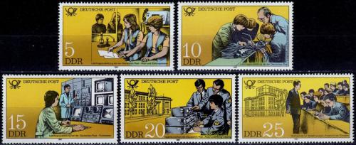 Poštovní známky DDR 1981 Pracovníci pošty Mi# 2583-87