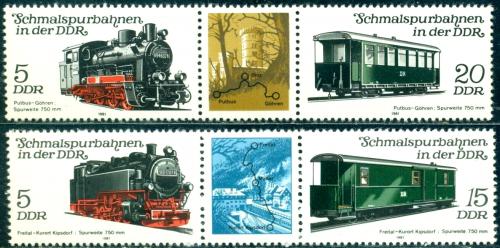 Poštovní známky DDR 1981 Železnice Mi# 2629-32