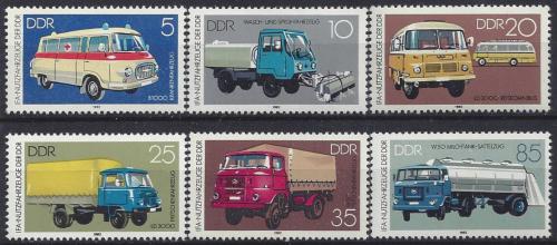 Poštovní známky DDR 1982 Užitkové automobily Mi# 2744-49 