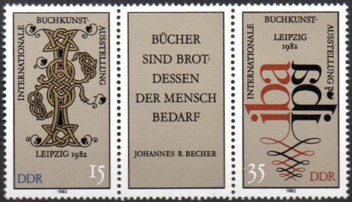 Poštovní známky DDR 1982 Výstava knižního umìní  Mi# 2697-98
