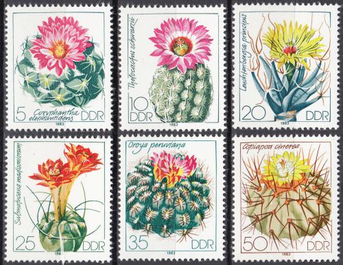 Poštovní známky DDR 1983 Kaktusy Mi# 2802-07 