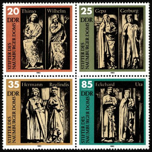 Poštovní známky DDR 1983 Sochy v katedrále Mi# 2808-11