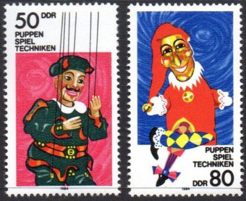 Poštovní známky DDR 1984 Loutky Mi# 2876-77