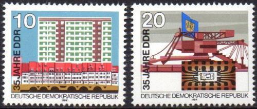 Poštovní známky DDR 1984 Vznik republiky, 35. výroèí Mi# 2888-89
