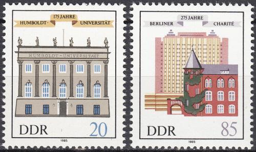 Poštovní známky DDR 1985 Humboldtova univerzita Mi# 2980-81