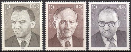 Poštovní známky DDR 1985 Osobnosti Mi# 2920-22