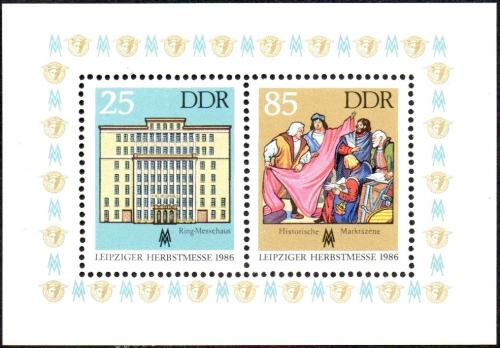 Poštovní známky DDR 1986 Veletrh v Lipsku Mi# Block 85