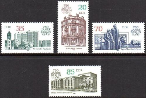 Poštovní známky DDR 1987 Architektura, Berlín Mi# 3071-74