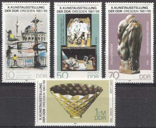 Poštovní známky DDR 1987 Výstava umìní Mi# 3124-27