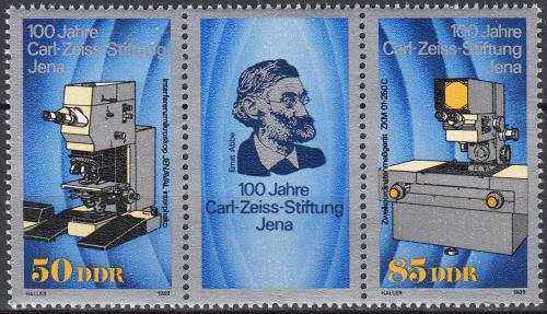 Poštovní známky DDR 1989 Carl Zeiss Mi# 3252-53