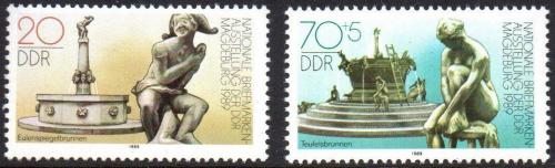 Poštovní známky DDR 1989 Kašny Mi# 3265-66