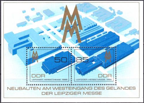 Poštovní známky DDR 1989 Lipský veletrh Mi# Block 99