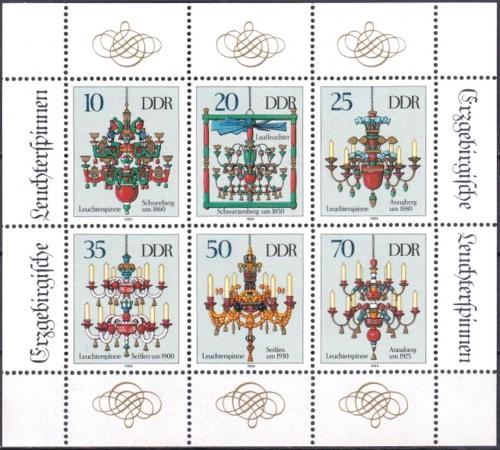 Poštovní známky DDR 1989 Lustry Mi# 3289-94