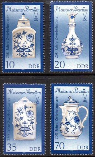 Poštovní známky DDR 1989 Míšeòský porcelán Mi# 3241-44 I