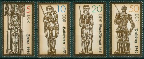 Poštovní známky DDR 1989 Sochy Rolanda Mi# 3285-88
