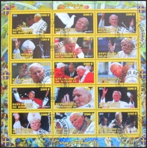 Potovn znmky Dibutsko 2012 Pape Jan Pavel II. A - zvtit obrzek