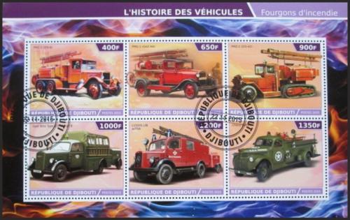 Potovn znmky Dibutsko 2015 Historick hasisk auta Mi# N/N