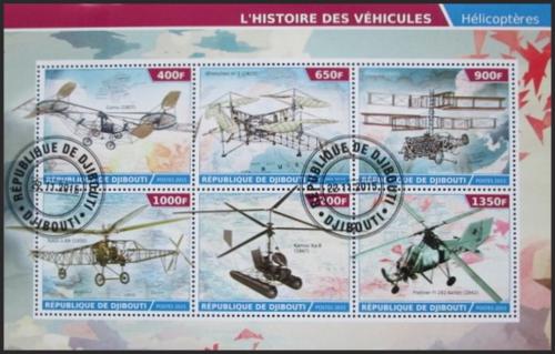 Potovn znmky Dibutsko 2015 Historick letadla 2A Mi# N/N  - zvtit obrzek
