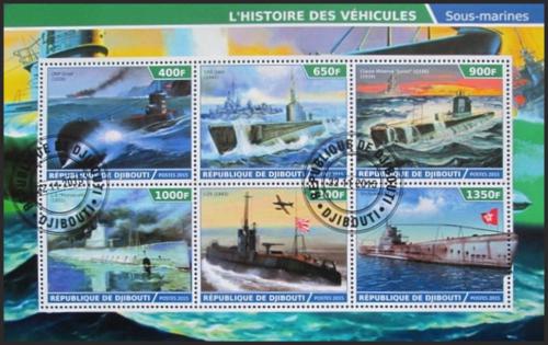 Potovn znmky Dibutsko 2015 Ponorky 3A Mi# N/N
