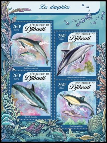 Poštovní známky Džibutsko 2016 Delfíni Mi# 909-12 Kat 12€