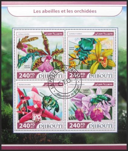 Potovn znmky Dibutsko 2017 Vely a orchideje 1A Mi# 1687-90 Kat 10