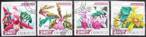 Potovn znmky Dibutsko 2017 Vely a orchideje 1B Mi# 1687-90 Kat 10 - zvtit obrzek