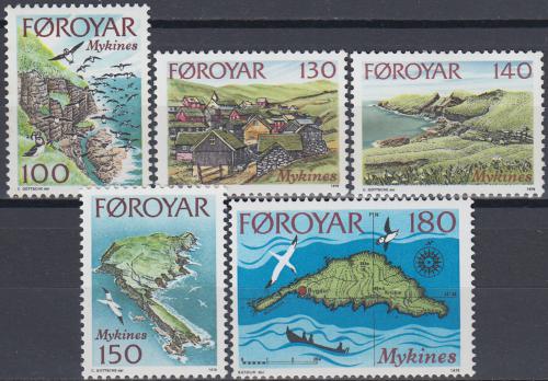 Poštovní známky Faerské ostrovy 1978 Ostrov Mykines Mi# 31-35