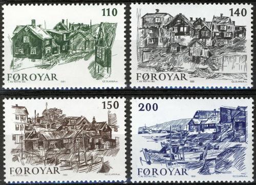 Poštovní známky Faerské ostrovy 1981 Tórshavn Mi# 59-62